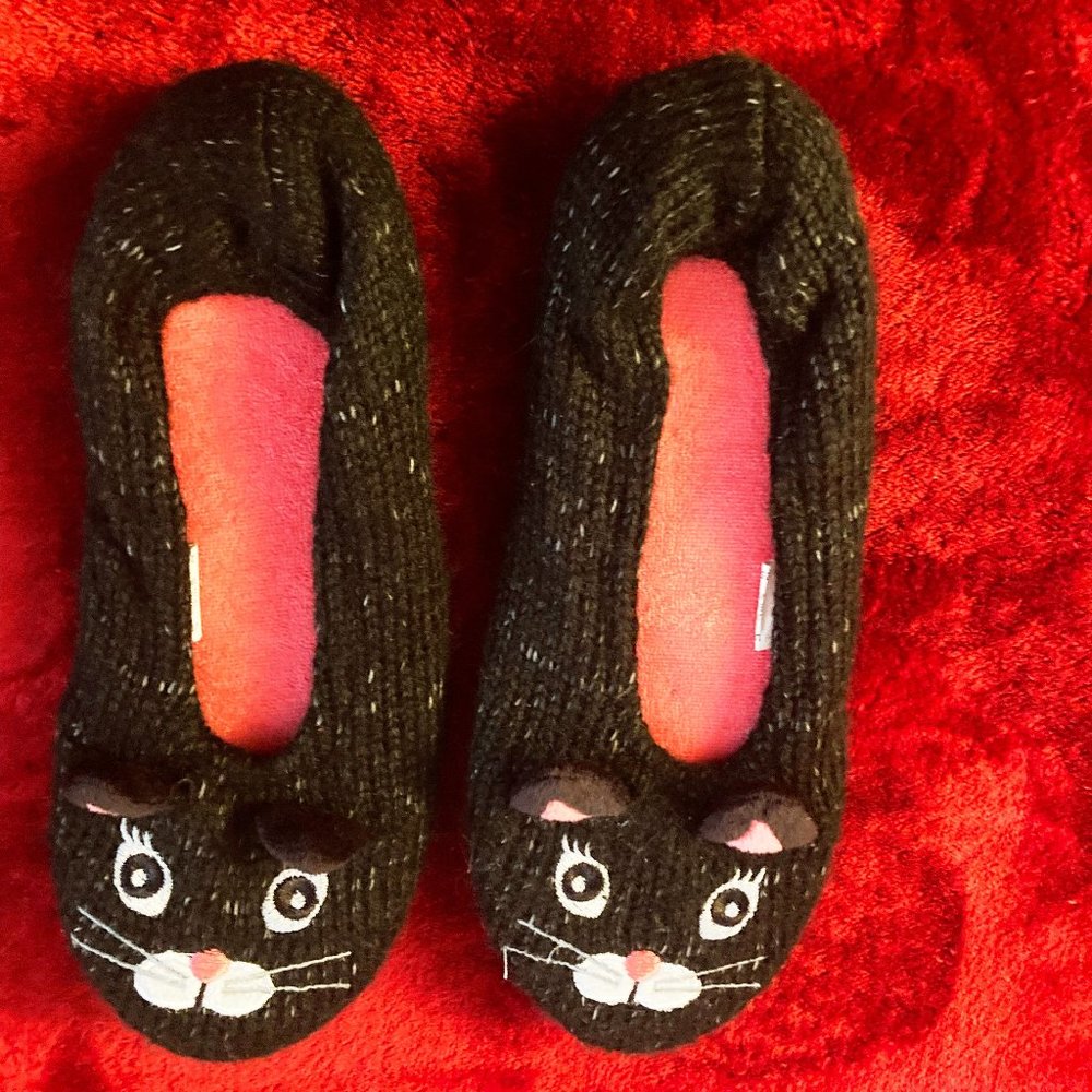 Black Kitten Slippers